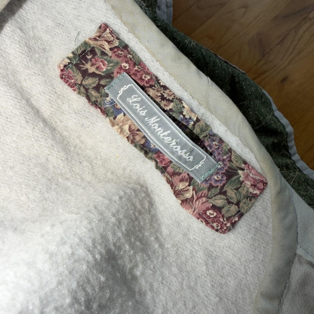 Vintage Jacket Multicolor Quilted Landscape Art To Wear Floral Cottagecore M* - Picture 3 of 11